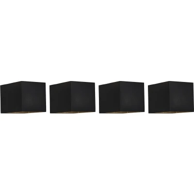 Afbeelding van QAZQA Set van 4 moderne wandlampen zwart Transfer