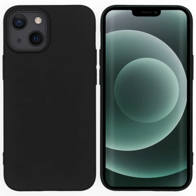 Afbeelding van iMoshion hoesje Geschikt voor iPhone 13 Mini Siliconen Design Zwart / Meerkleurig Goud Black Graphic
