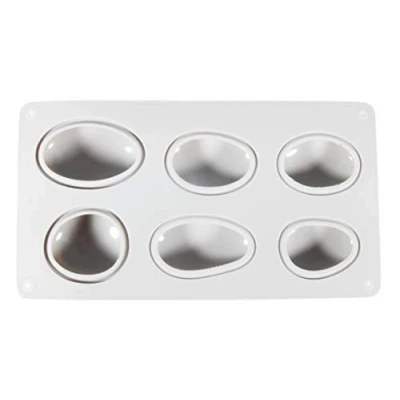 Afbeelding van Rayher 36102000 siliconen gietvorm stenen, 14,5 x 26 cm, diepte 3,5 6 verschillende stenen vormen, vorm te vullen met creatief beton, sieraadbeton, raysin gietpoeder, zeep, was, S