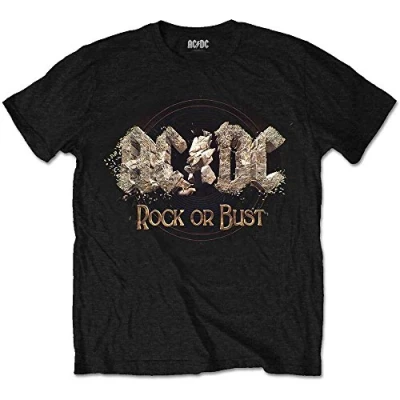 Afbeelding van AC/DC Rock Or Bust Heren T shirt S Zwart