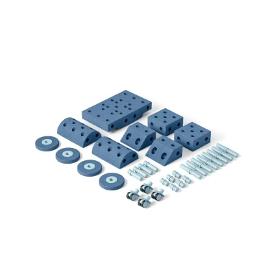 Afbeelding van Modu Dreamer Kit Zachte blokken 33 onderdelen Open Ended Speelgoed 1 2 3 jaar Deep Blue / Sky