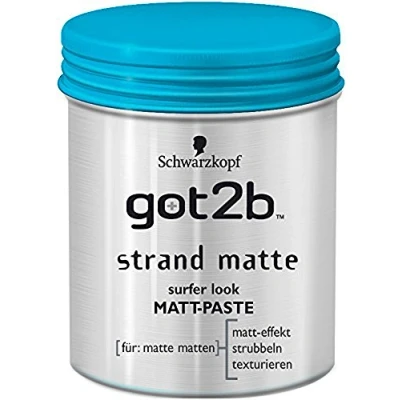 Afbeelding van Schwarzkopf got2b Beach Matte Paste Surfer Look, Haarstijling Product, 100 ml