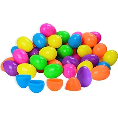 Afbeelding van Taspire 50 stuks paaseieren van kunststof, 6,4 cm, om te vullen kunststof voor de eierenjacht