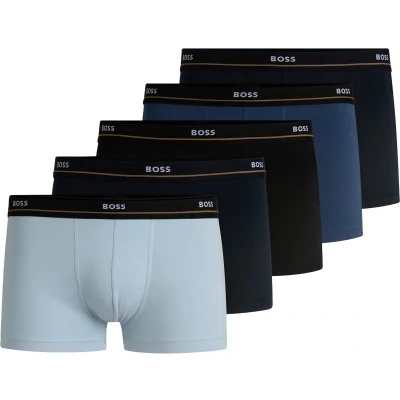 Afbeelding van BOSS Trunk Essential 5 PACK Onderbroeken, Heren, Maat: Small, Blue/black