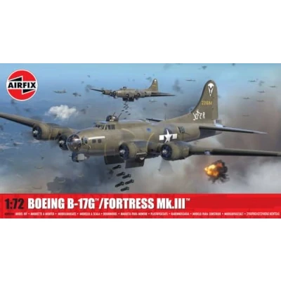 Afbeelding van 1:72 Airfix 08018A Boeing B 17G Fortress Mk.III 17 Flying Propellervliegtuig Plastic Modelbouwpakket