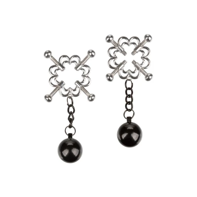 Afbeelding van CalExotics 4 Point Weighted Nipple Press Bondage / SM clamps Metaal
