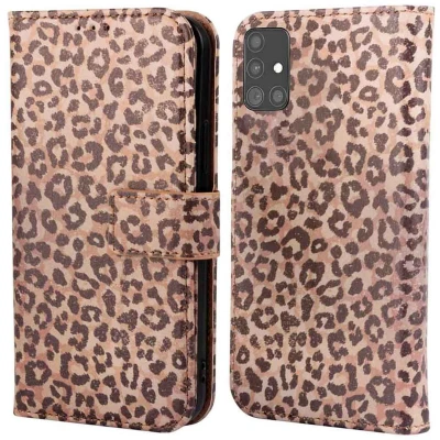Afbeelding van imoshion Hoesje Geschikt voor Samsung Galaxy A51 Design Bookcase smartphone Leopard Mood