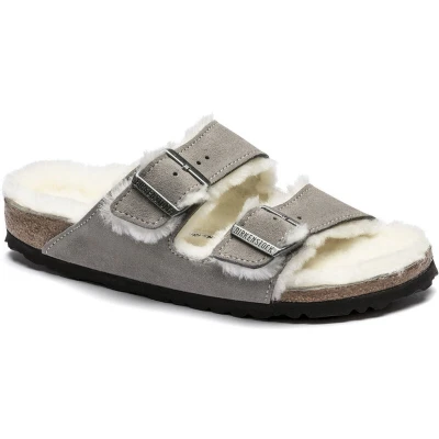 Afbeelding van Birkenstock Muiltjes, Maat: 37, Stonecoin Veloursleer
