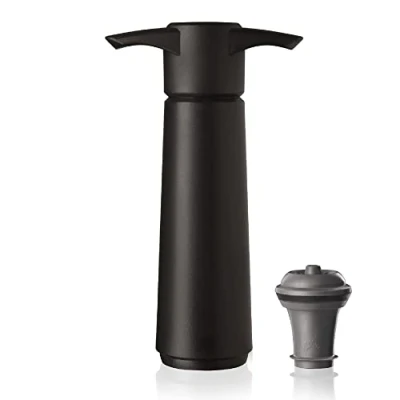 Afbeelding van Vacu Vin 0854460 pompdop zwart/grijs
