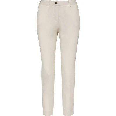 Afbeelding van Native Spirit Ecologische enkellange chinobroek dames NS737 Ivory
