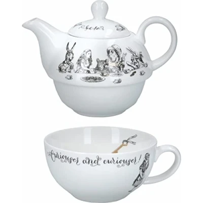 Afbeelding van Tea for One Theepot Set, Porselein, 0.25 L V&amp;A Alice in Wonderland