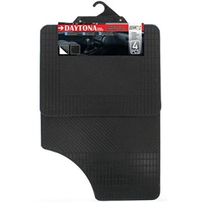 Afbeelding van Car Plus Automattenset Daytona Basic Uni Rubber Zwart 4 delig