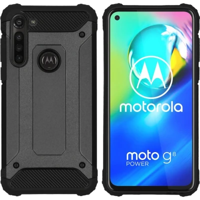 Afbeelding van iMoshion Hoesje Geschikt voor Motorola Moto G8 Power Rugged Xtreme Backcover Zwart