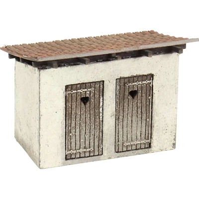 Afbeelding van MBZ 14442 N dubbel buitentoilet Lasercut bouwpakket