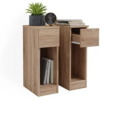 Afbeelding van Vicco Nachtkastje Enton, Sonoma/Sonoma, 20 x 59.5 cm Set van 2