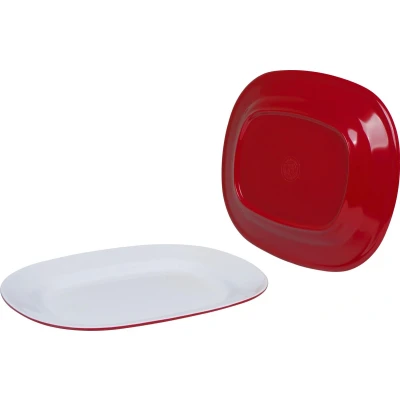Afbeelding van Bo Camp Melamine Schaal 2 Tone Rood