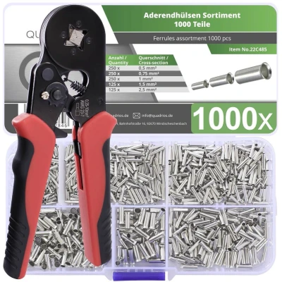 Afbeelding van Quadrios 23T034 Assortiment adereindhulzen Ongeïsoleerd 1 set(s)