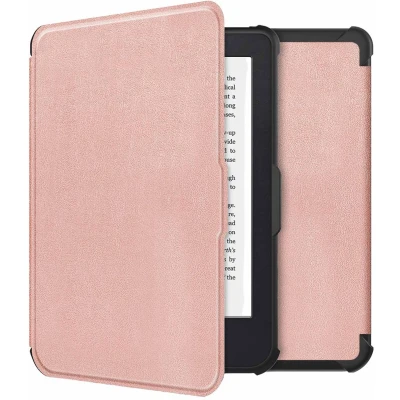 Afbeelding van Hoesje geschikt voor Kobo Clara 2E E reader iMoshion Slim Soft Case Bookcase Ook Tolino Shine 4 Rosé Goud