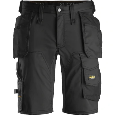 Afbeelding van Allroundwork, Stretch Korte Broek Met Holsterzakken ,Wit Zwart (0904),050