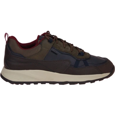 Afbeelding van Geox Terrestre Sneakers laag, Heren, Maat: 46, Navy dark coffee Textiel/ synthetisch