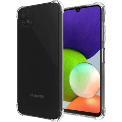 Afbeelding van iMoshion hoesje Geschikt voor Samsung Galaxy A22 (5G) Siliconen Design Transparant / Zwart Live Laugh Love
