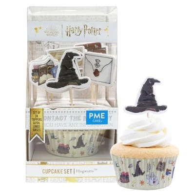 Afbeelding van PME Harry Potter Hogwarts taartvormen en decoraties, 24 stuks
