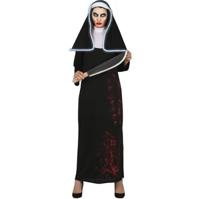 Afbeelding van Guirca Non Kostuum Met Duistere Plannen Vrouw Zwart Maat 42 44 Halloween Verkleedkleding