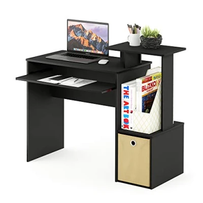 Afbeelding van Furinno bureaus, hout, bruin, eenheidsmaat, compact, zwart/bruin, eenheidsmaat