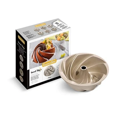 Afbeelding van Guardini Sweet Magic Tulband Bakvorm Cakeblik Taartvorm Cakevorm 23,5 cm Marissa Aluminium Champagne