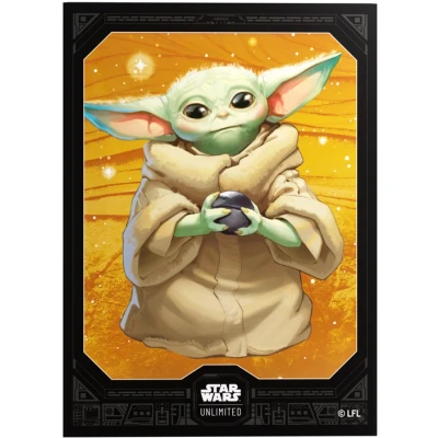 Afbeelding van Gamegenic, Star Wars Unlimited Premium Art Sleeve Grogu, 60 pochettes + 2 transparentes, code couleur de la pochette : gris