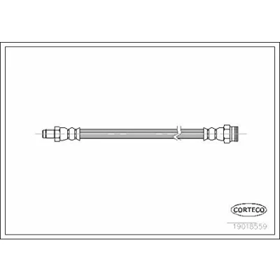 Afbeelding van CORTECO 19018559 Remslang Vooras 185 FIAT: Panda I Hatchback, Stilo Hatchback