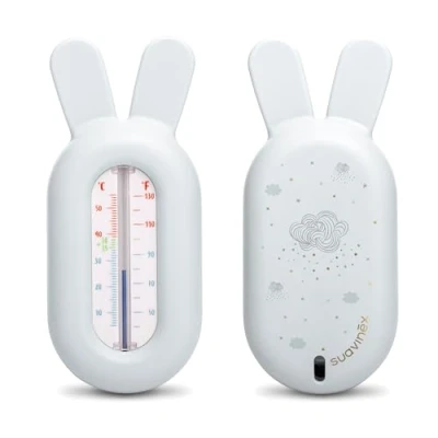 Afbeelding van Suavinex, Badthermometer voor baby&#039;s, thermometer zonder kwik, drijvend, nauwkeurig met kleurenschaal, veilig, duurzaam en eenvoudig te bedienen, baby&#039;s vanaf 0 maanden, motief Dreams, blauw