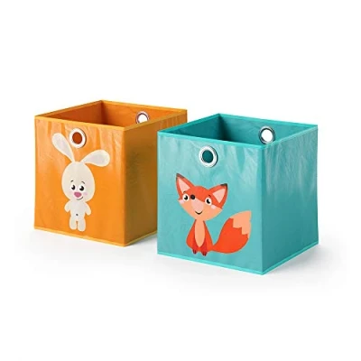 Afbeelding van Vicco Opvouwbare box, 30 x cm Set van 2, Oranje/Blauw