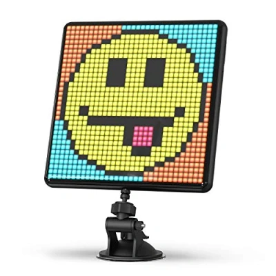 Afbeelding van Divoom Pixoo Max Digitale multifunctionele fotolijst, 32 x cm, programmeerbare led display, Pixel Art fotolijst voor speelkamer, raam, bluetooth, zwart