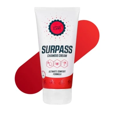 Afbeelding van SURPASS anti wrijvingscrème voor alle sporten, crème tegen wrijving, dijen, billen, fietsers, wrijvingscrème, preventie van zadelwonden, rustgevende formule (170 ml)