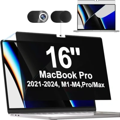 Afbeelding van Magnetische privacyfilter voor MacBook Pro 16 inch (M1/M2/M3, A2485/A2780/A2991), anti spion/blauw lichtfilter privacy, afneembaar schermfilter 16,2