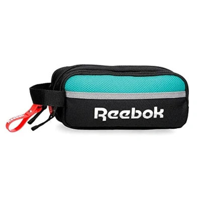 Afbeelding van Reebok Andover Case Triple Zwart 22x10x9 cms Polyester, Zwart/Wit, Estuche, Case, Drievoudig hoesje