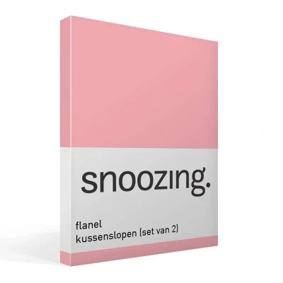 Afbeelding van Snoozing Flanel Kussenslopen Set van 2 40x60 cm Roze