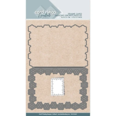 Afbeelding van Card Deco Essentials Frame Dies Dancing Snowflakes A5