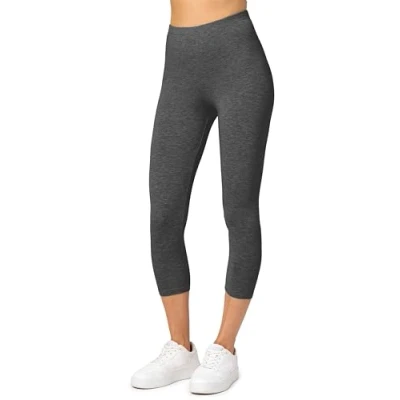 Afbeelding van Merry Style MS MS10 144 LE Dames Capri Leggings Sport Vrijetijdsbroek 3/4 Lengte Viscose Sporbroek Yogabroek Donker Gemêleerd M