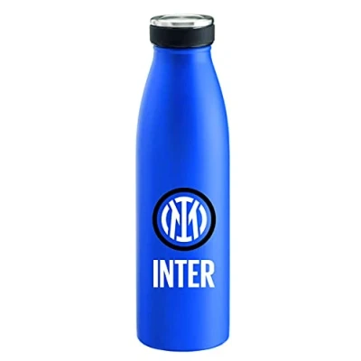 Afbeelding van Inter I M New Logo Bottle Unisex Volwassenen Drinkfles, Blauw, 500 ml, Roestvrij Staal