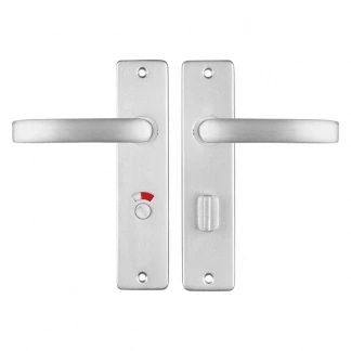 Afbeelding van Deurklink met wc sluitingschild Starx 63 mm (Aluminium)