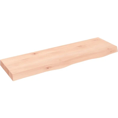 Afbeelding van vidaXL Wastafelblad 100x30x6 cm onbehandeld massief hout