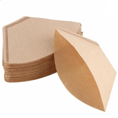 Afbeelding van 100 stuks Cone Coffee Paper koffiefilters gebruikt in 102 filterbekers, voor 1 tot 4 kopjes, filterzakken koffiezetapparaat en handfilter, vellen filter