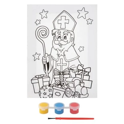 Afbeelding van Grafix Sint Canvas schilderset 20x15cm