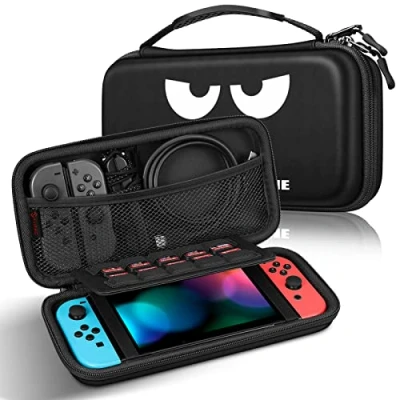 Afbeelding van Fintie draagtas voor Nintendo Switch/Switch OLED model: met 10 speelkaarthouder en bevestigingsriem Switch console accessoires, Don&#039;t Touch