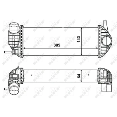 Afbeelding van Intercooler, inlaatluchtkoeler NRF 30468