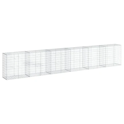 Afbeelding van vidaXL Schanskorf 600x50x100 cm gegalvaniseerd ijzer zilverkleurig