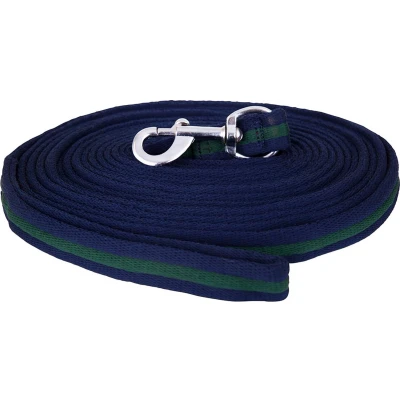 Afbeelding van Premiere Longeerlijn Softgrip Musketon Blauw/Groen 8m