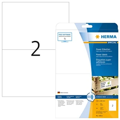 Afbeelding van Etiket HERMA Power 10910 210x148mm wit 50stuks